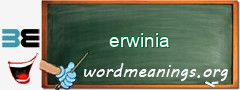 WordMeaning blackboard for erwinia